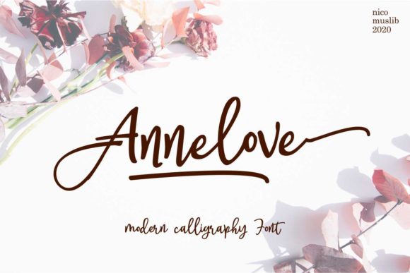 Annelove Script Handwritten Font for Elegant Craft Projects