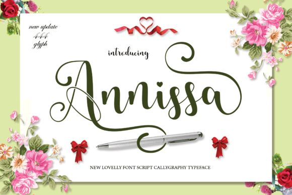 Annissa: A Magical Script Font for Creative Product Design