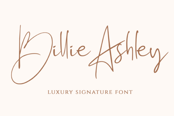 Billie Ashley Font: A Relaxed Script Handwritten Typeface for Elegant Branding