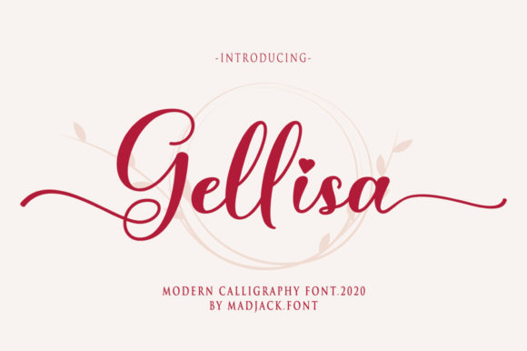 Gellisa: An Elegant Calligraphy Font for Wedding & Stationery Design