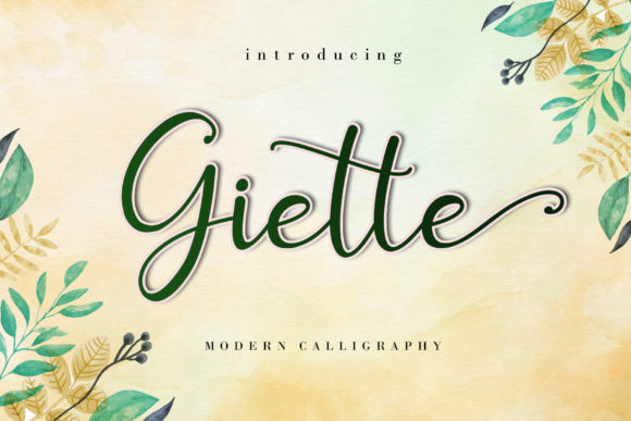 Giette Script Handwritten Font for Elegant Brand Identity