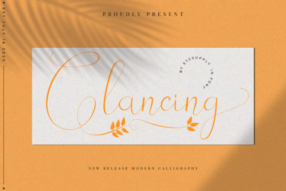 Glancing: A Script Font for Elegant Editorial Design