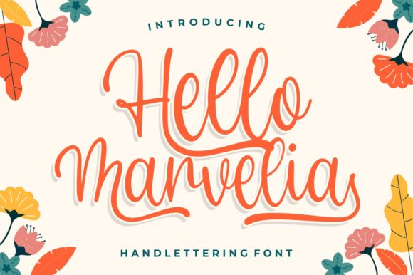 Hello Marvelia: Elegant Script Handwritten Font for Makers