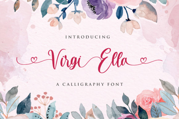Virgi Ella Script Handwritten Font for Crafters