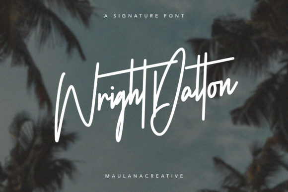 Wright Dalton Script Handwritten Font for Makers